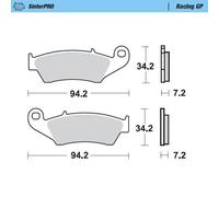 Moto Master Pastiglie Freno Offroad SinterPRO Racing GP con Tecnologia NRS per Uso Professionale