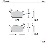 PASTIGLIE NITRO POSTERIORI BETA RR 498 4T 2012-2014 MOTOMASTER 094521