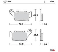 PASTIGLIE NITRO POSTERIORI KTM 125 SXS 2000-2003 MOTOMASTER 093221
