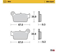 PASTIGLIE NITRO SPORT POSTERIORI BETA RX 450 2024-2026 MOTOMASTER 094522