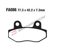 PASTIGLIE PASTICCHE FRENI PER HYOSUNG GT 125/250 EBC FA086/2 125/250/650 06> GV