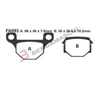 FA093 PASTIGLIE ORGANIC POST EBC MOTOR HISPANIA 125 DUNA SPORTS SUPERMOTARD 2011