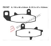 PASTIGLIE PASTICCHE FRENO MOTO PER SUZUKI DR650 91>95 ANT. EBC FA147R DR 650