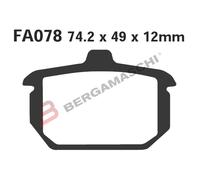 PASTIGLIE PASTICCHE FRENO PER H.D. FXWG 84>86 POST. EBC FA078HH HARLEY DAVIDSON
