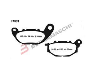 PASTIGLIE PASTICCHE FRENO PER YAMAHA MT-03 320 YZF R3 16> ANT. EBC FA663HH 15>