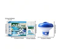 Pastiglie per la pulizia del cloro della piscina, pastiglie di cloro per piscina a rapida dissoluzione, pastiglie per il trattamento dell'acqua della piscina Dosatore,Dosatore da 100 g + dose (in scat