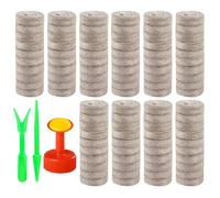 Pastiglie Per Semina Piante | Blocco Rinvaso da 100 Pezzi - Dischi Semenzai da 3 cm | Per Fattoria E Prato Trapianto E Aiuola Fiori Giardinaggio In Interno Ed Esterno Terrario E