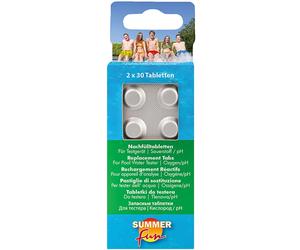 Pastiglie ricarica tester acqua Summer Fun controllo pH ossigeno 2x30 pastiglie