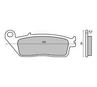 PASTIGLIE RMS SINTER ADATTE A HONDA SHADOW CBR VFR VERSYS NINJA DOWNTOWN