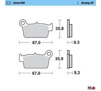 PASTIGLIE SINTER RACING-GP POSTERIORI TM MX 250 FI 2010-2025 MOTOMASTER 094512