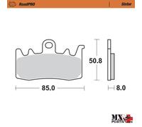 PASTIGLIE SINTERIZZATE ANTERIORI SWM Varez 400 2019-2021 MOTOMASTER 408001