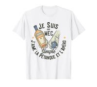 Pastis Pétanque et Apéro Humoristique alcol pour Homme Maglietta