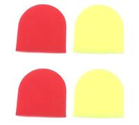 Pastlla 100 copriparabrezza in schiuma per microfono usa e getta per KTV, Karaoke, Studio di registrazione, performance sceniche, intervista notizie (rosso+giallo)