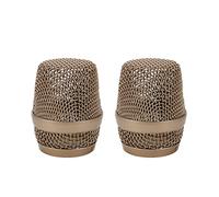 Pastlla 2pcs Microfono Testa A Sfera Mesh Grill Microfono Testa di Ricambio Microfono Parti di Ricambio Diametro Interno 37mm/1.46inch Marrone