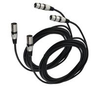 Pastlla Cavo XLR per microfono, cavo audio per microfono, 5 m, con bilanciato a 3 pin, cavo XLR maschio a femmina, compatibile con preamplificatori/altoparlanti per amplificatori, mixer, sistemi di