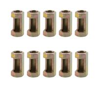 Pastlla Dado esagonale in ferro con filettatura M10 da 3 cm, raccordi per lampade in altezza, parti di riparazione per tubi della lampada, ferro zincato, confezione da 10