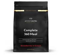 Pasto Completo 360 | Pasto Completo Equilibrato | Pasto Rapido E Conveniente | THE PROTEIN WORKS | Panna e Fragole | 500g