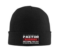Pastor Warning Anything You Say Or Do Could Be-Used in A-Sermon Uomo Donna Beanie Cappello Comodo Watch cap Morbido Berretto Invernale per Tutte Le Stagioni Moto Bici
