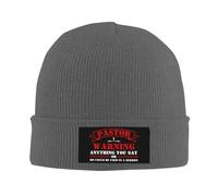Pastor Warning Anything You Say Or Do Could Be-Used in A-Sermon Uomo Donna Berretto Invernale Morbido Beanie in Maglia Comodo Skull cap per Sci Corsa All'Aperto