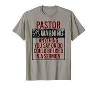 Pastor Warning! Qualcosa DICI Potrebbe Essere in Un SERMONE! Meme Maglietta
