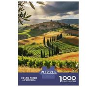 Pastoral Puzzle 1000 Pezzi Carta Spessa Dettagliato Per Adultidifficil Non Tossico Tuscan Countryside Per Famiglie Attività in Famiglia 38x26cm/1000pcs