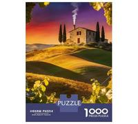 Pastoral Puzzle 1000 Pezzi Carta Spessa Dettagliato Per Adultidifficil Non Tossico Tuscan Countryside Decorativi Per Casa Regalo 52x38cm/1000pcs
