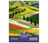 Pastoral Puzzle 1000 Pezzi Carta Spessa Dettagliato Per Adultidifficil Non Tossico Tuscan Countryside Collezion Attività in Famiglia 70x50cm/1000pcs