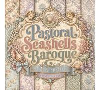 Pastoral Seashells Baroque Scrapbook: Elegant decorative paper pad for junk journaling, card making, mixed media, and decoupage.