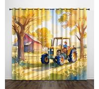 Pastorale 3D Tende da 2 Pannelli Ombreggiatura 110L x 215A CM Paesaggio Autunnale Campagna Trattore Poliestere Isolamento Termico Tenda per Finestra per Camera da Ietto Soggiorno Cucina Sala Giochi