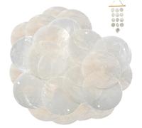 Pastoralist Conchiglie Capiz, capiz Rotondo da 100 Pezzi da 2 Pollici con Buco per Il carno di Capiz, Materiale a Fai -da -Te per la creazione, i Gioielli