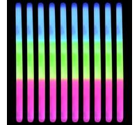 Pastoralist Stick Luminosi a LED da 10 Pezzi, Bastoncini da 12 Pollici in plastica per Matrimoni, concerti, Matrimoni, Rave, Halloween, Compleanni, Bagliore, Illuminazione