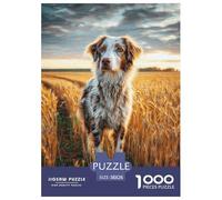 Pastore australiano 1000 Pezzi Cane Puzzle Classico Carta Intrattenimento Creativo Festa Aziendale Regalo Per Adulti E Adolescenti Da 14 Anni E Più 38x26cm/1000pcs