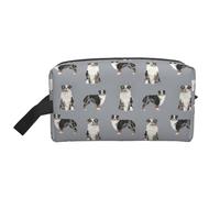 Pastore australiano Blue Merle Cane Grigio semplice, Borsa per il trucco Borsa per cosmetici Borsa da viaggio portatile da viaggio Borsa per trucco Organizer