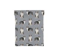 Pastore australiano Blue Merle Cane Grigio semplice, Spremere il portafoglio superiore da donna Borsa portaoggetti Piccola portamonete Portamonete