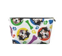 Pastore australiano colorato e giocoso, Borsa da toilette Borsa per trucco Borsa per cosmetici Borsa da toilette da viaggio portatile