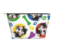 Pastore australiano colorato e giocoso, Borsa da toilette Borsa per trucco Borsa per cosmetici Borsa da toilette da viaggio portatile