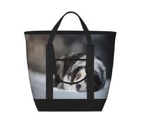 Pastore australiano invernale bianco neve grigio cani,Borsa porta pranzo grande capacità isolata per donne e uomini, lavoro, picnic, viaggi