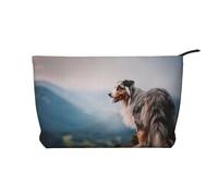 Pastore australiano Montagne Aussie Pets Cani, Borsa per cosmetici in velluto a coste Borsa per il trucco Borsa da viaggio portatile