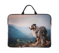Pastore australiano Montagne Aussie Pets Cani, Custodia per laptop da 14 pollici, borsa per notebook, custodia per laptop, valigetta con maniglia