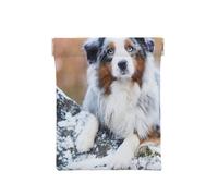 Pastore australiano neve inverno bellissimi cani, Spremere il portafoglio superiore da donna Borsa portaoggetti Piccola portamonete Portamonete