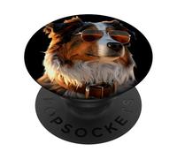 Pastore Australiano & Occhiali da sole Amanti dei Cani PopSockets PopGrip Adesivo