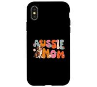 Pastore australiano Red Tri Groovy mamma australiana Custodia per iPhone X/XS