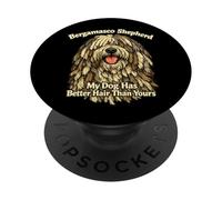 Pastore Bergamasco Il mio cane ha capelli migliori divertente PopSockets PopGrip Adesivo
