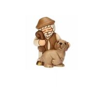 THUN - Pastore con cane - ceramica - Collezione Presepe Classico - 5,8 x 4,8 x 7,9 cm