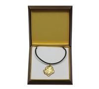 Pastore dell'Asia centrale - collana rivestita in oro in una scatola, Art Dog IT