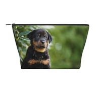 Pastore francese Beauceron Cucciolo nero carino, Borsa da toilette Borsa per trucco Borsa per cosmetici Borsa da toilette da viaggio portatile