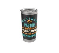 Pastore in pensione proprio come un pastore regolare solo molto più felice Bicchiere termico in acciaio inox doppia parete