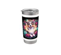 Pastore magicamente splendente con le rose Bicchiere termico in acciaio inox doppia parete