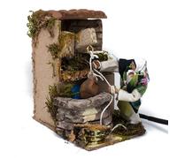 Pastore per Presepe in Movimento con Pozzo Statuina Terracotta 10 cm