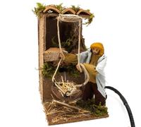Pastore per Presepe in Movimento Il Cernitore Statuina Terracotta 10 cm